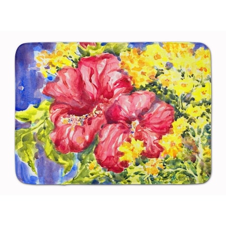 Carolines Treasures Flower Hibiscus Machine Washable Memory Foam Mat 6056RUG